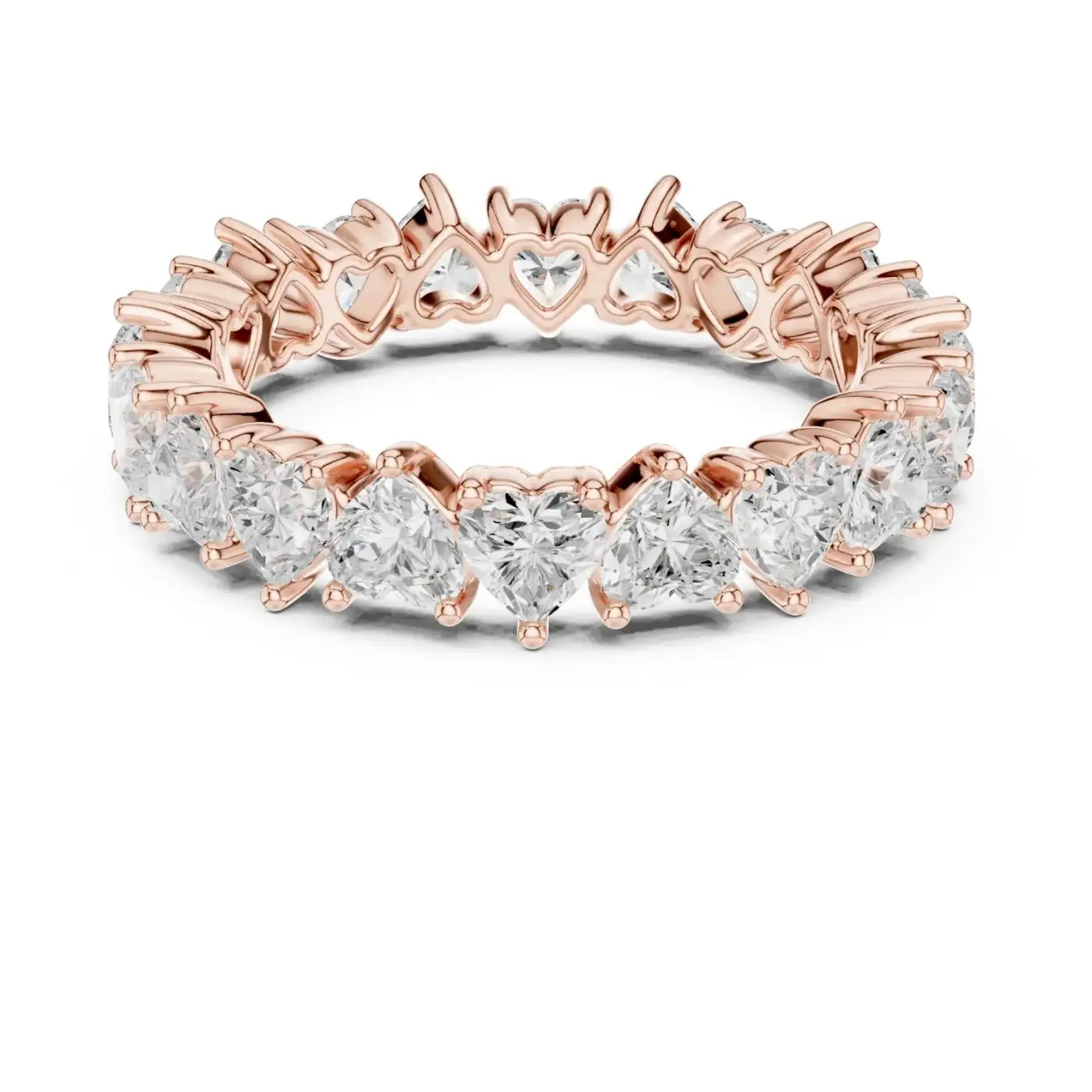 silver Love Heart Diamond Ring