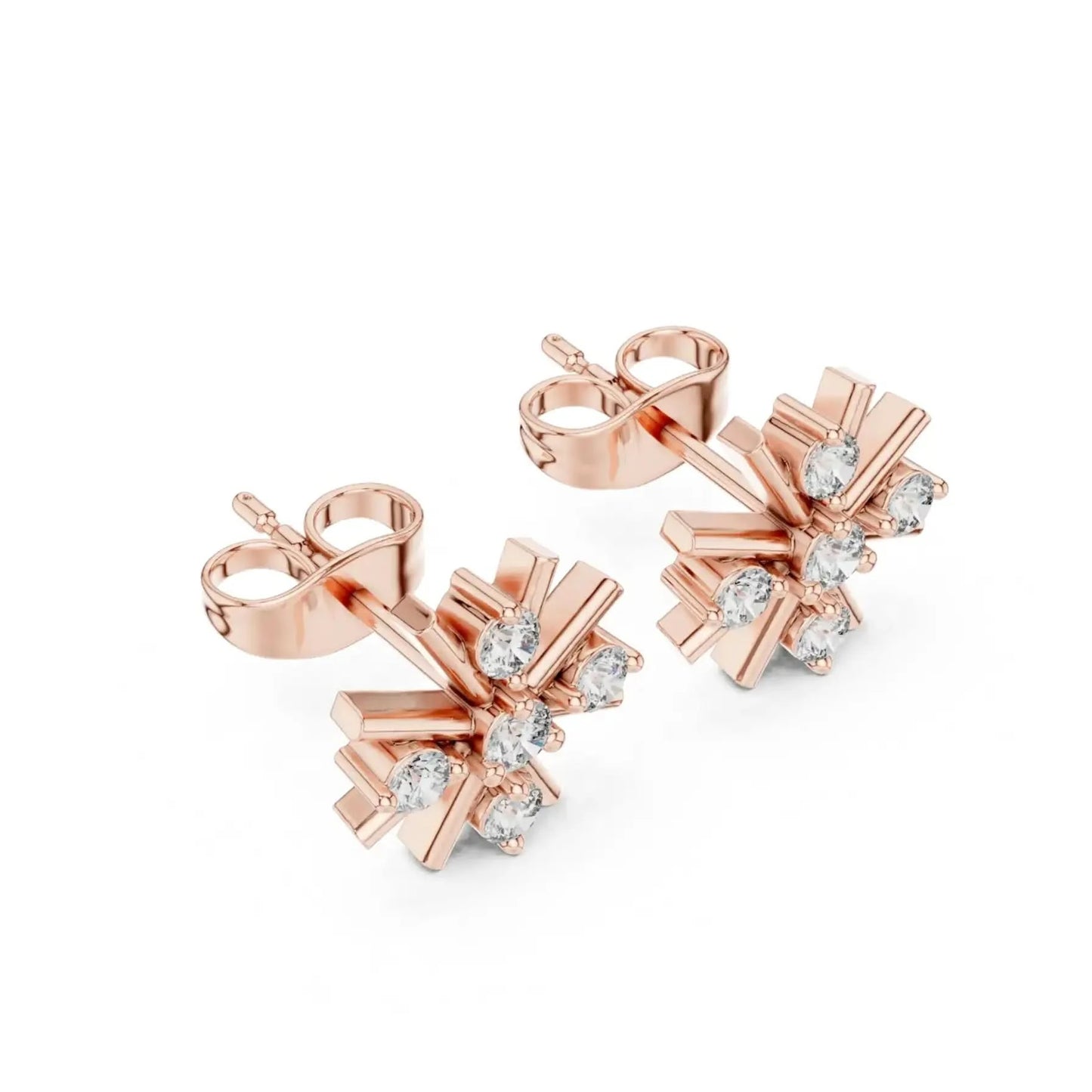 silver Radiant Bloom Studs
