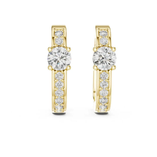 silver Minimal Glam Earrings