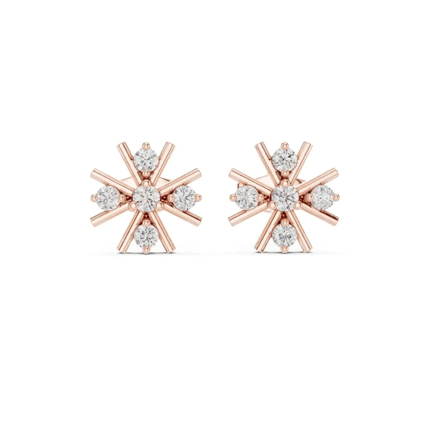 silver Radiant Bloom Studs