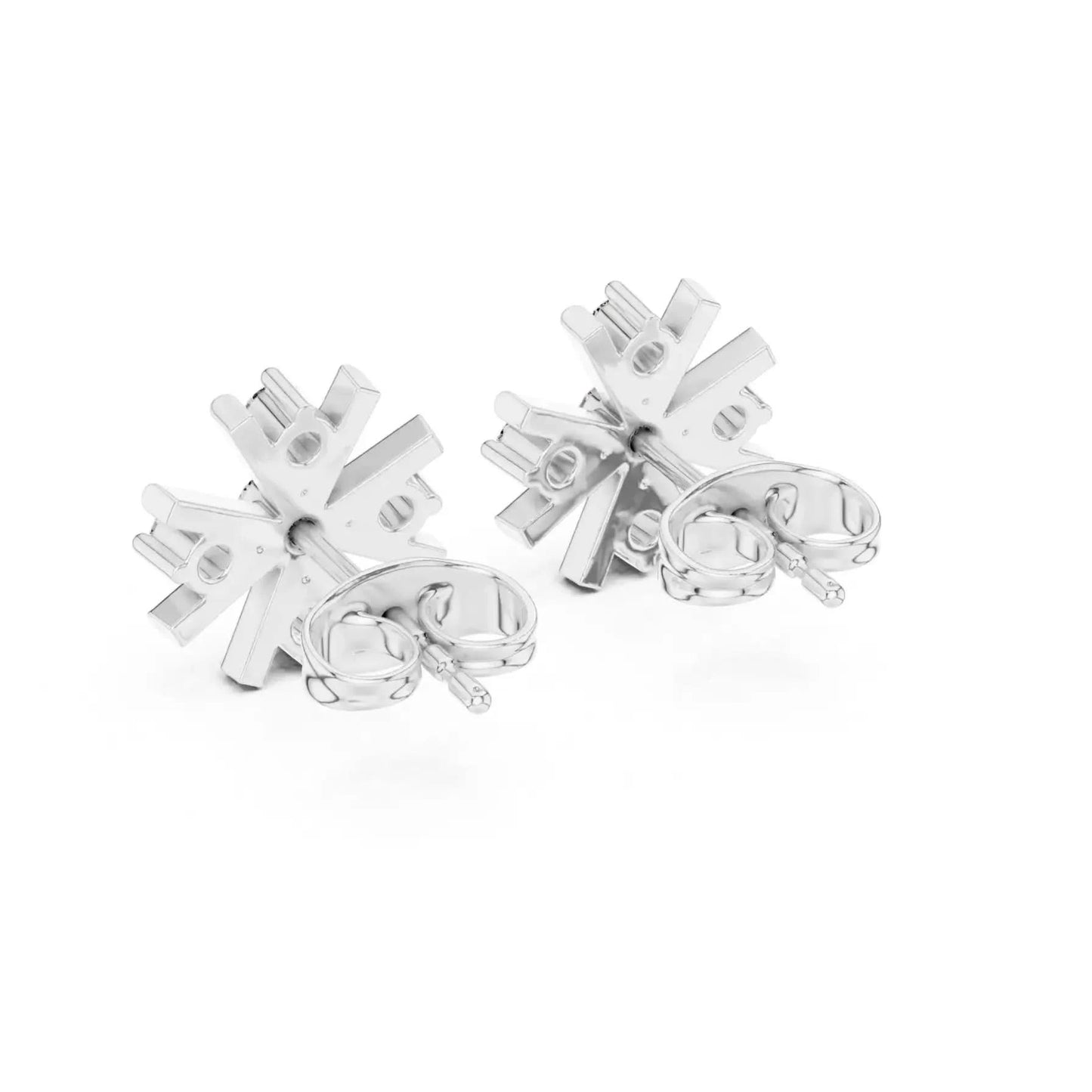 silver Radiant Bloom Studs