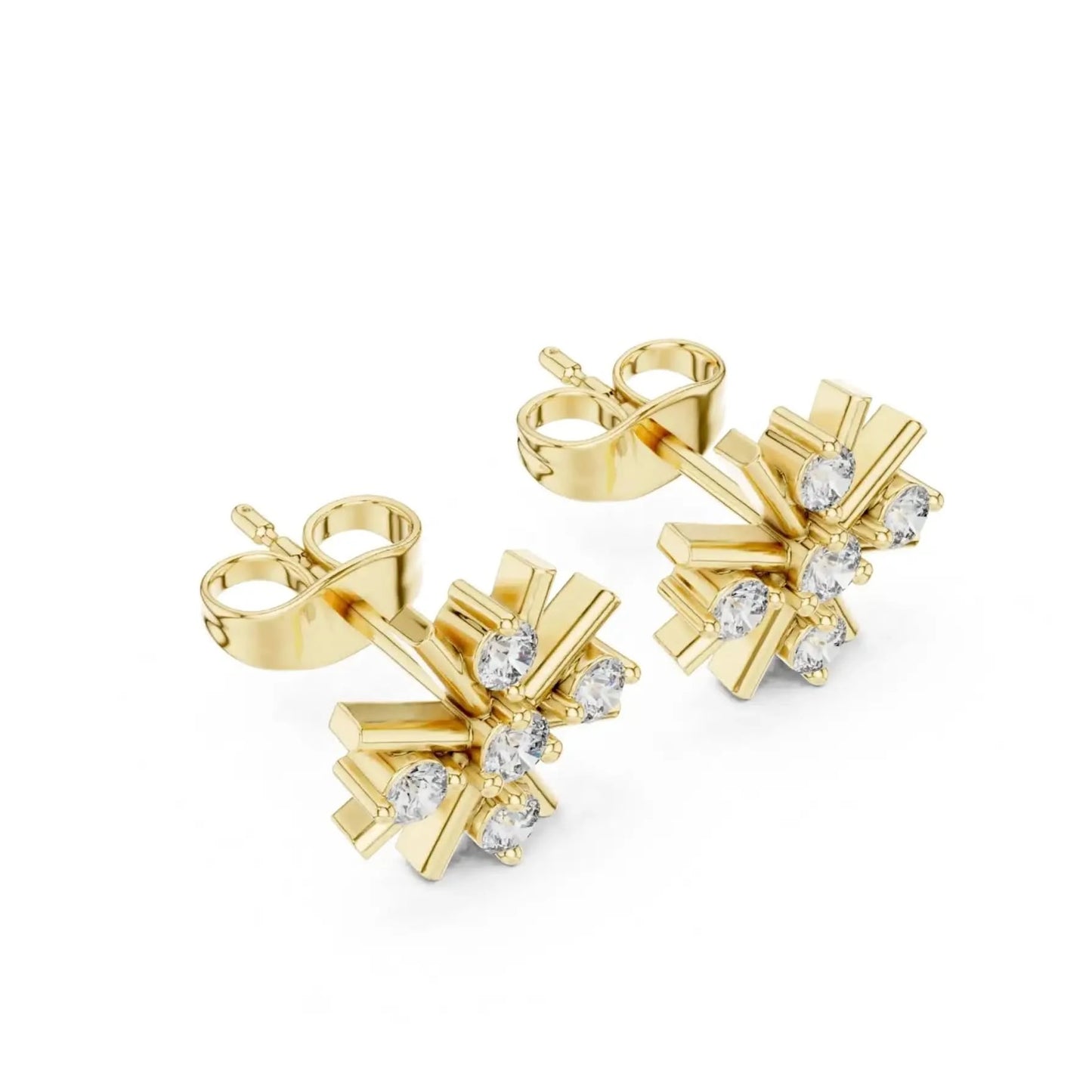 silver Radiant Bloom Studs