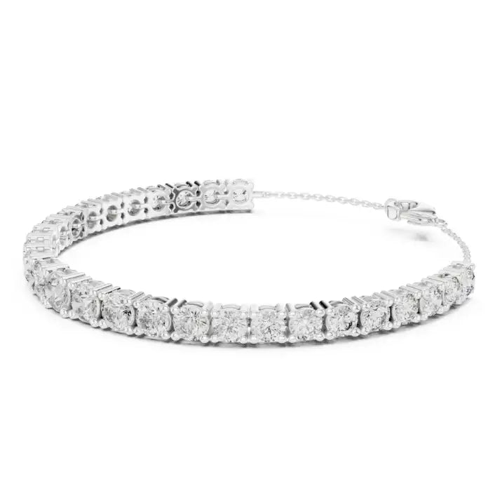 silver Diamond Tennis Bracelet
