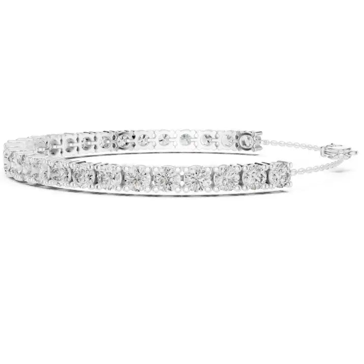 silver Diamond Tennis Bracelet
