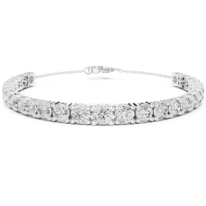 silver Diamond Tennis Bracelet