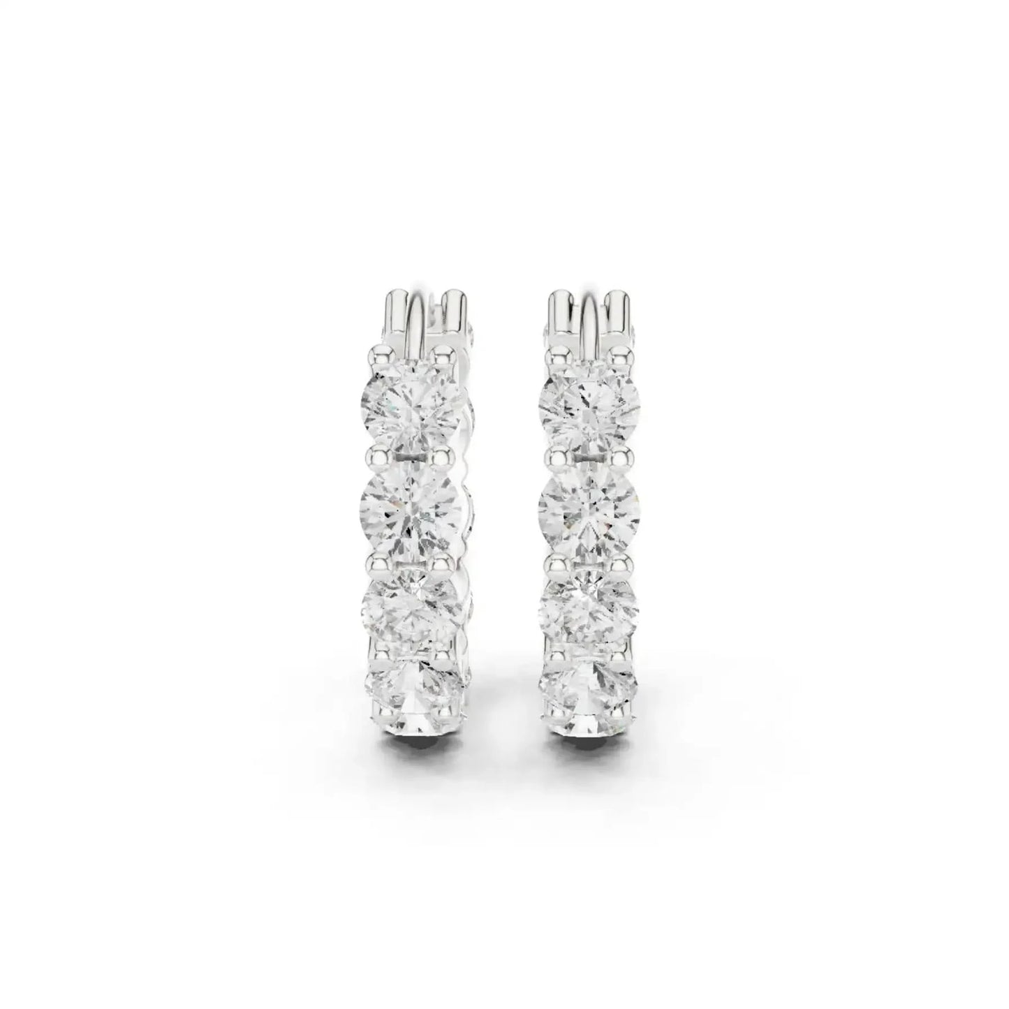 silver Round Diamond Bali
