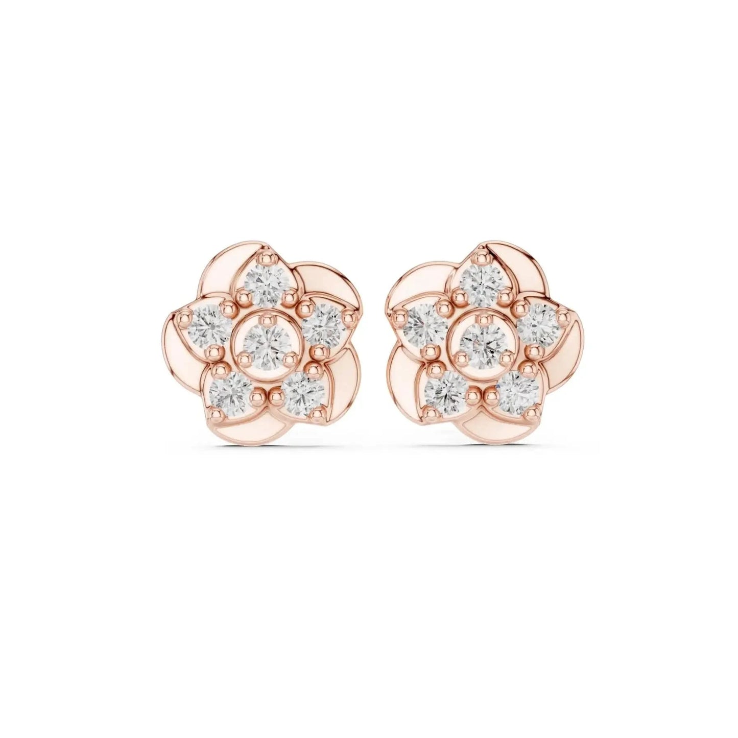 silver Classic Floral Spark Earrings