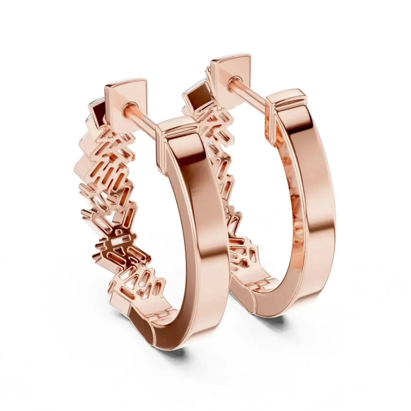 silver Diamond Drift Earrings