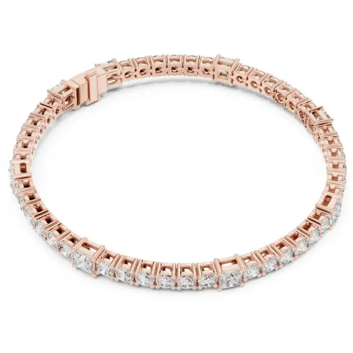 silver Brilliant Cut Diamond Bracelet