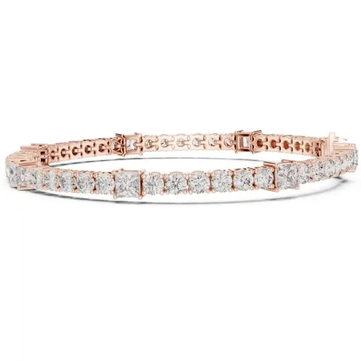 silver Brilliant Cut Diamond Bracelet