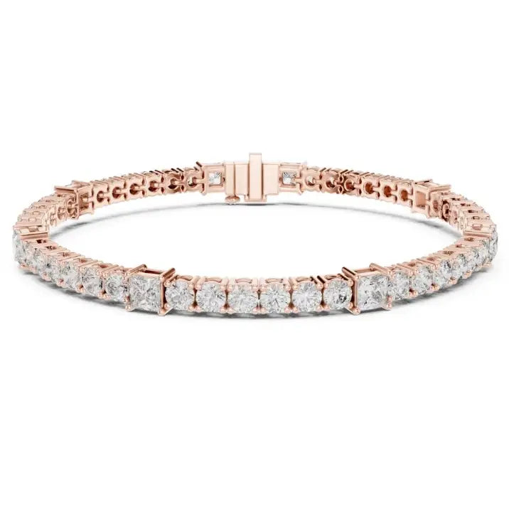 silver Brilliant Cut Diamond Bracelet