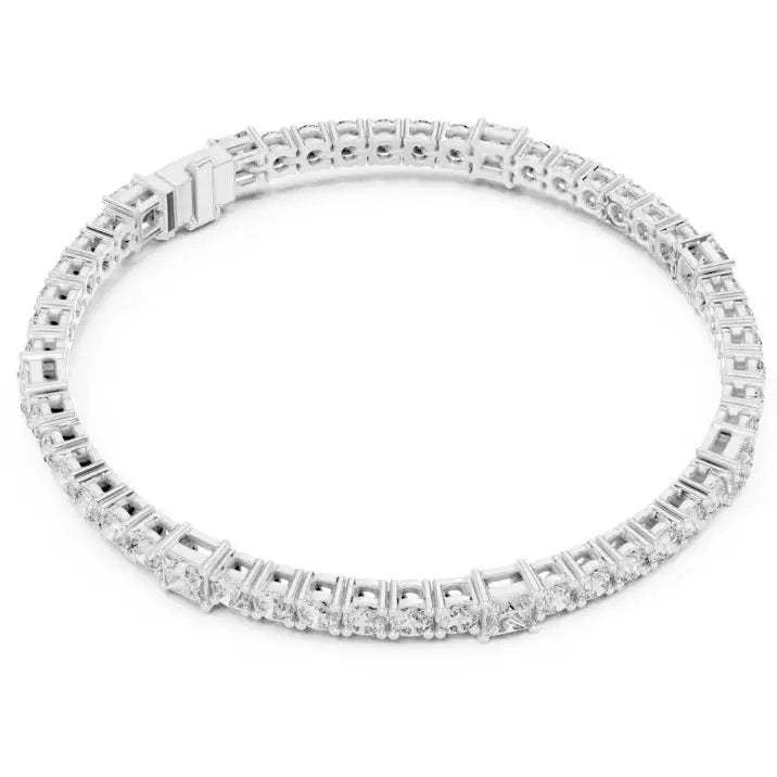 silver Brilliant Cut Diamond Bracelet
