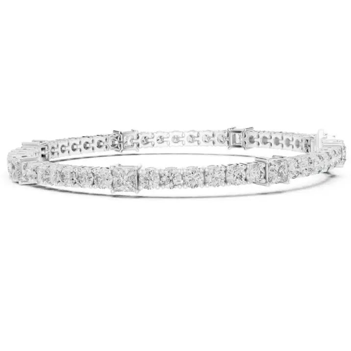 silver Brilliant Cut Diamond Bracelet