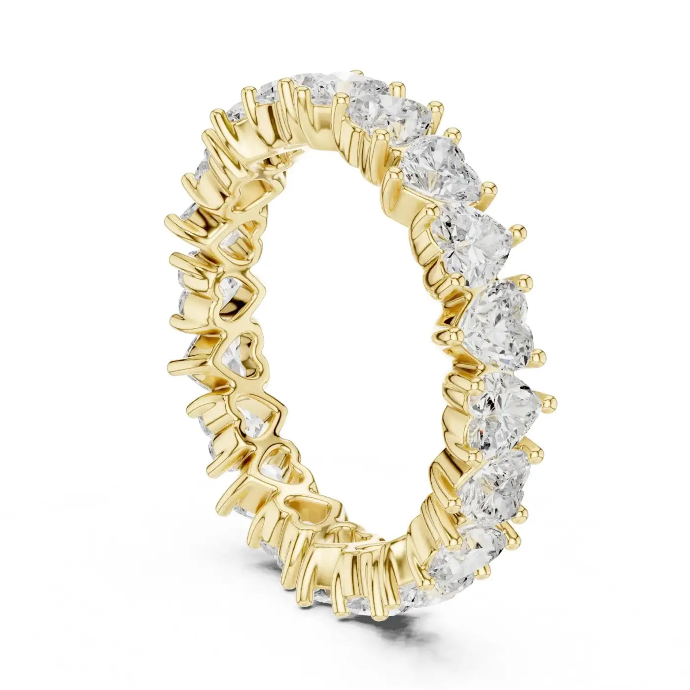 silver Love Heart Diamond Ring