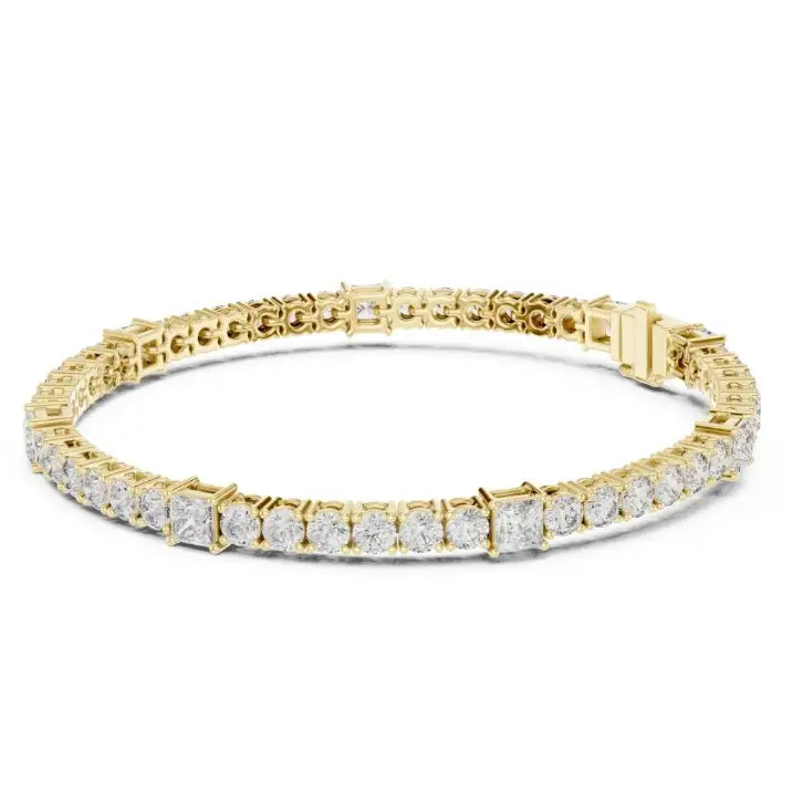 silver Brilliant Cut Diamond Bracelet