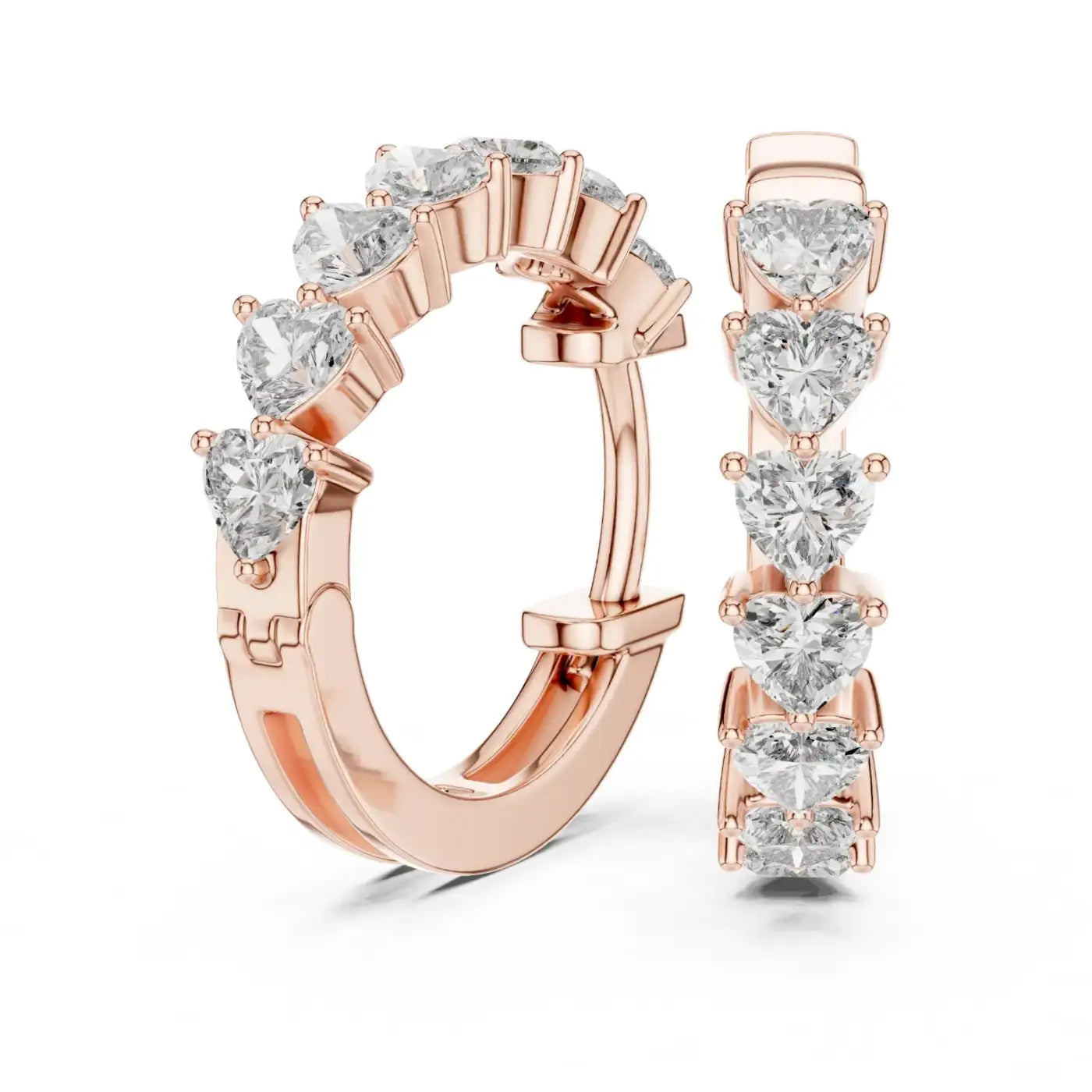 silver Love Shine Diamond Earrings