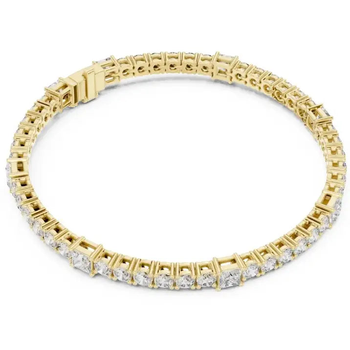 silver Brilliant Cut Diamond Bracelet