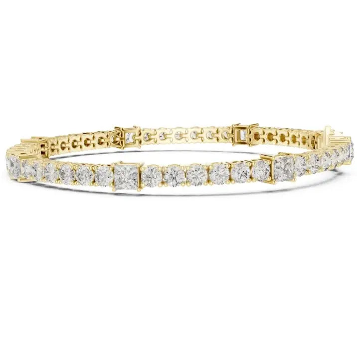 silver Brilliant Cut Diamond Bracelet