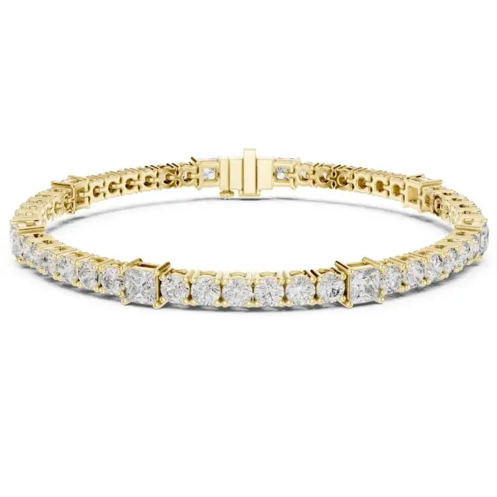 silver Brilliant Cut Diamond Bracelet