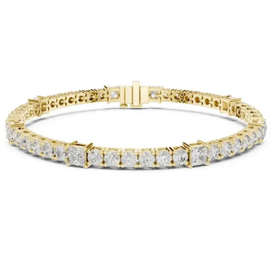 silver Brilliant Cut Diamond Bracelet