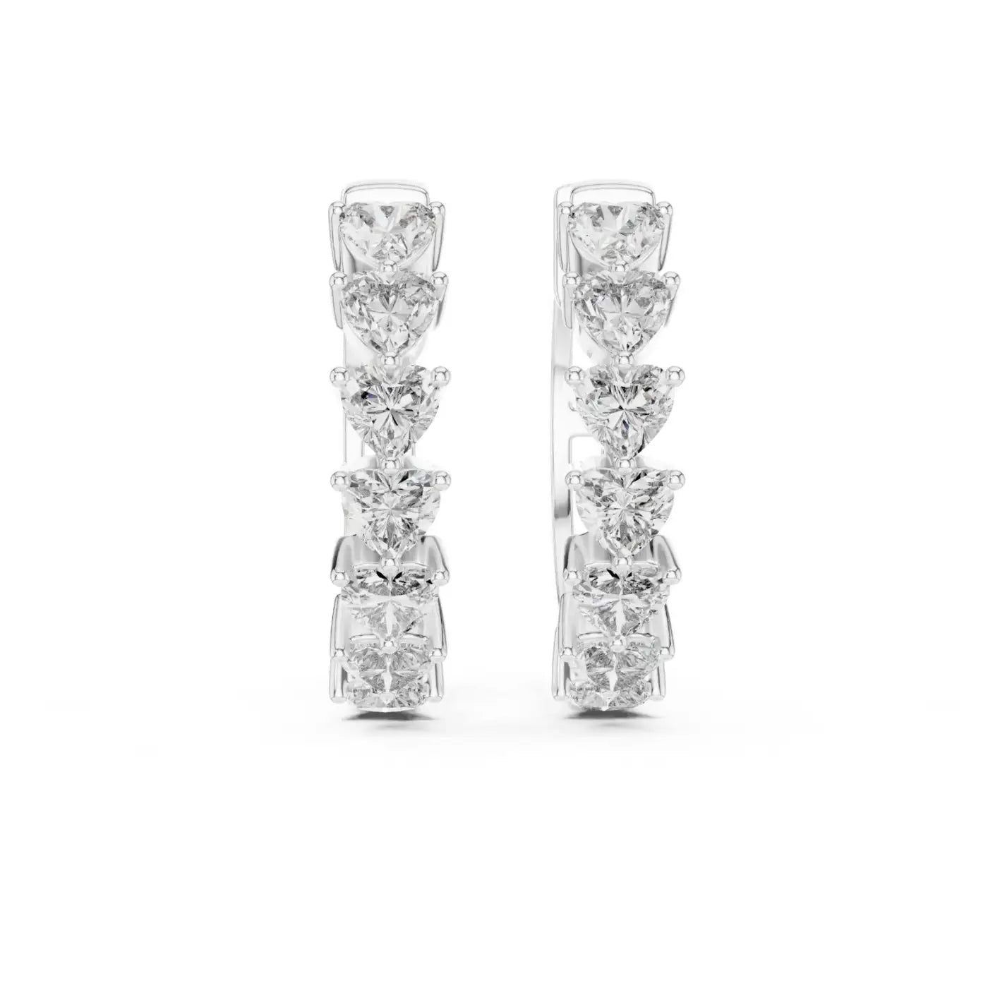 silver Love Shine Diamond Earrings