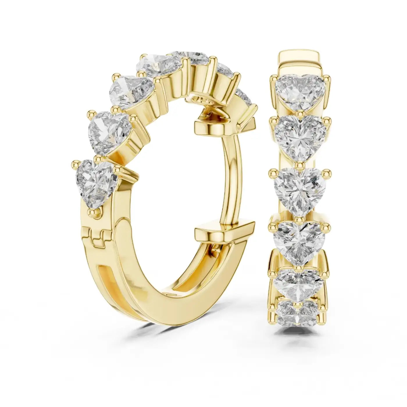 silver Love Shine Diamond Earrings