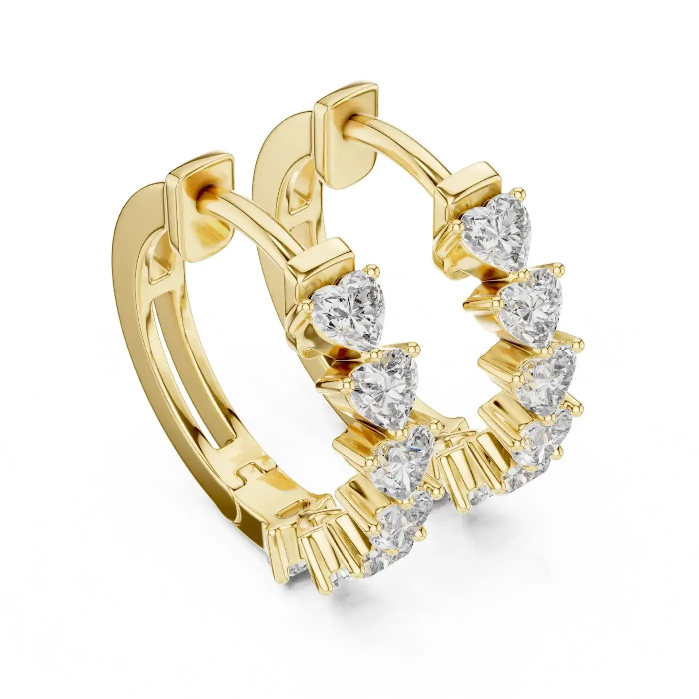 silver Love Shine Diamond Earrings