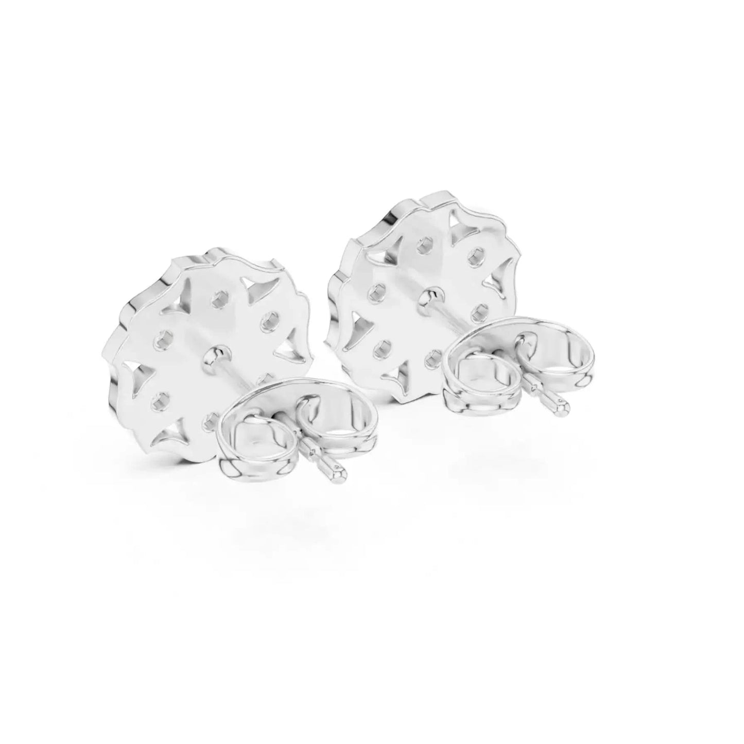 silver Classic Crystal Cluster Earrings