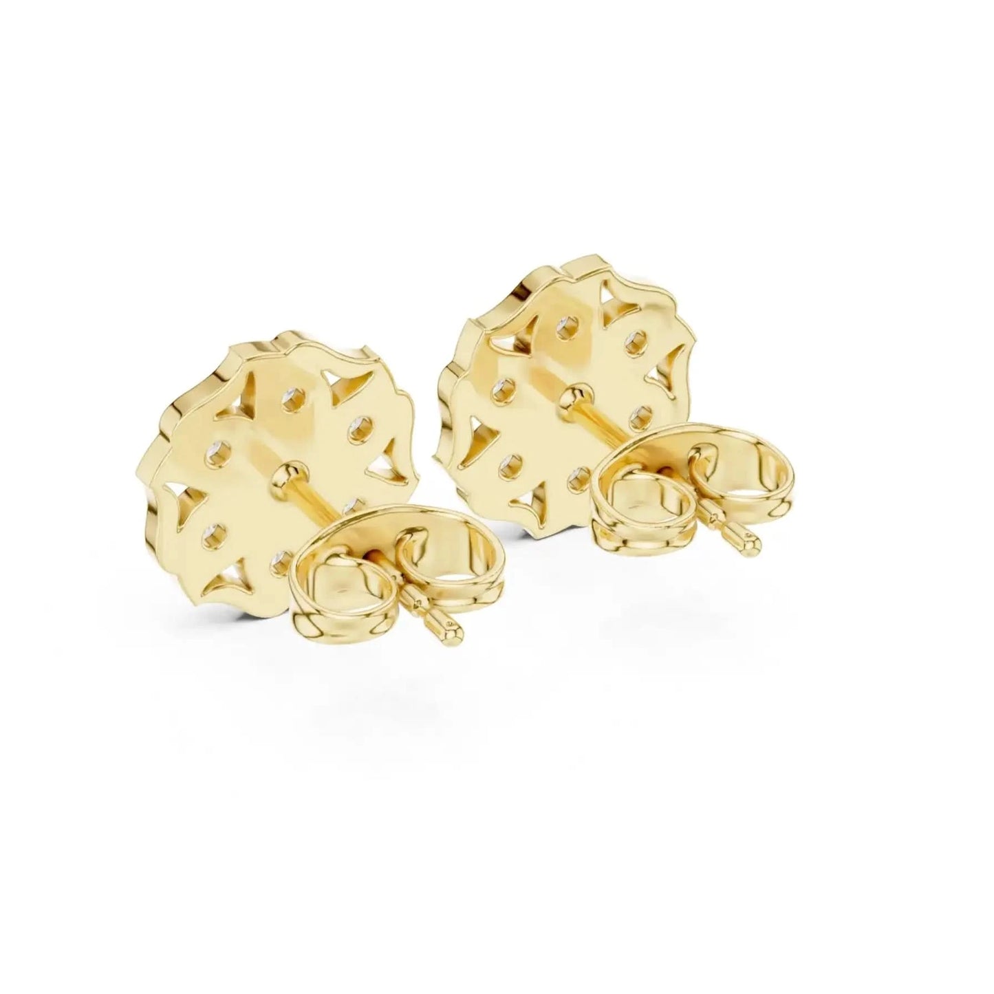 silver Classic Crystal Cluster Earrings