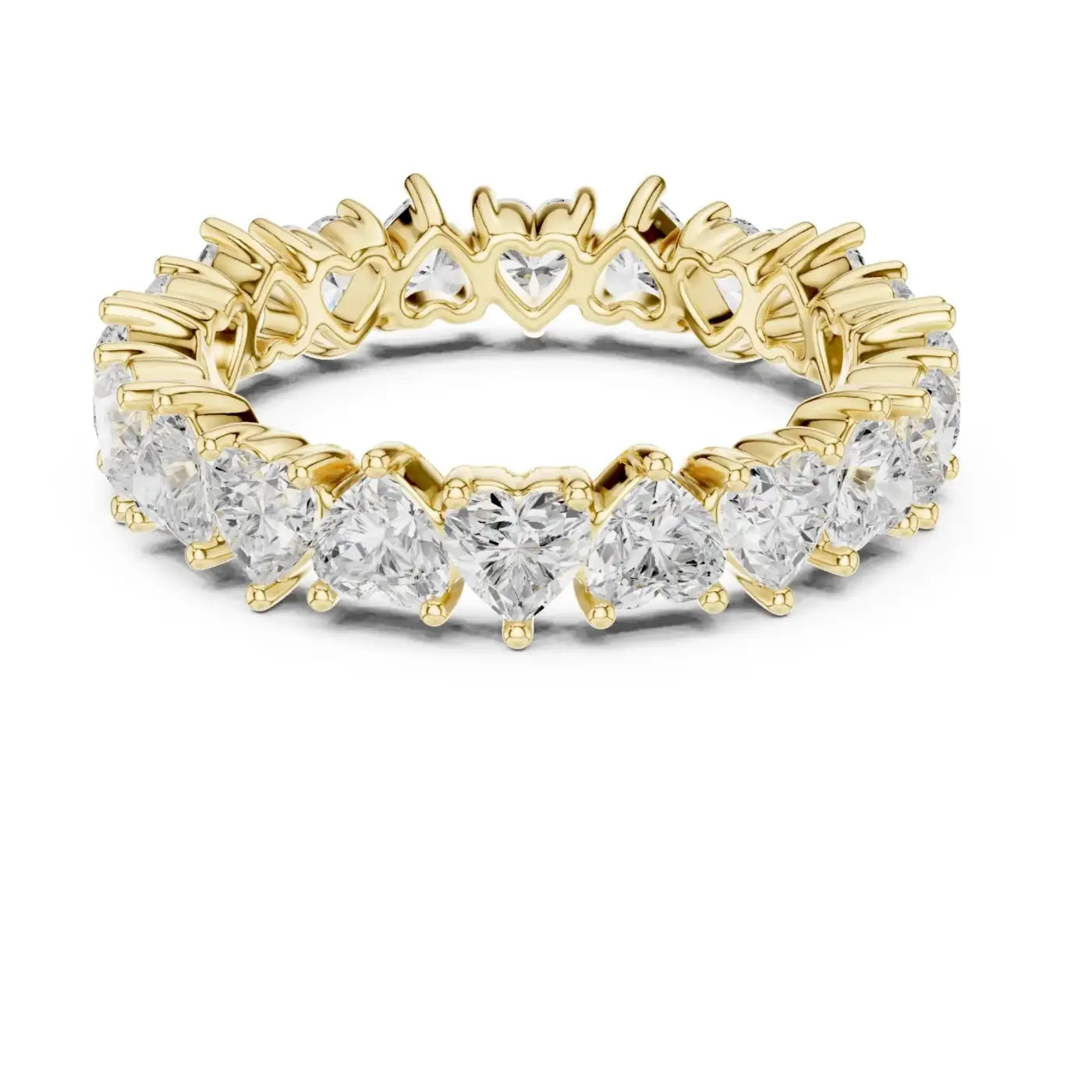 silver Love Heart Diamond Ring