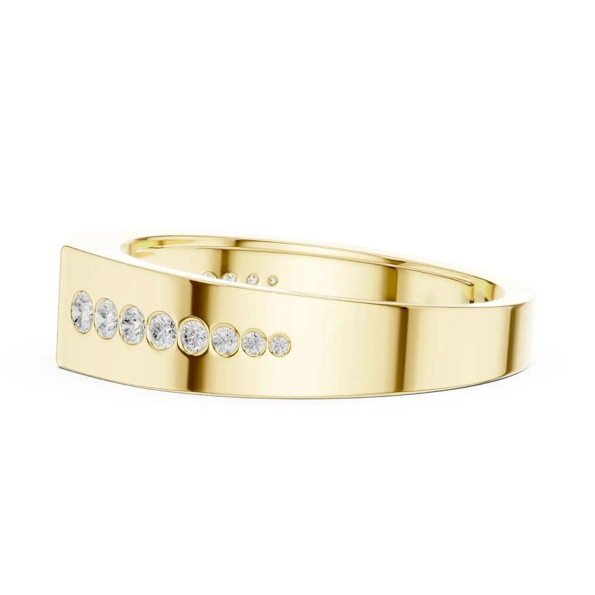 silver Royal Square Spark Ring