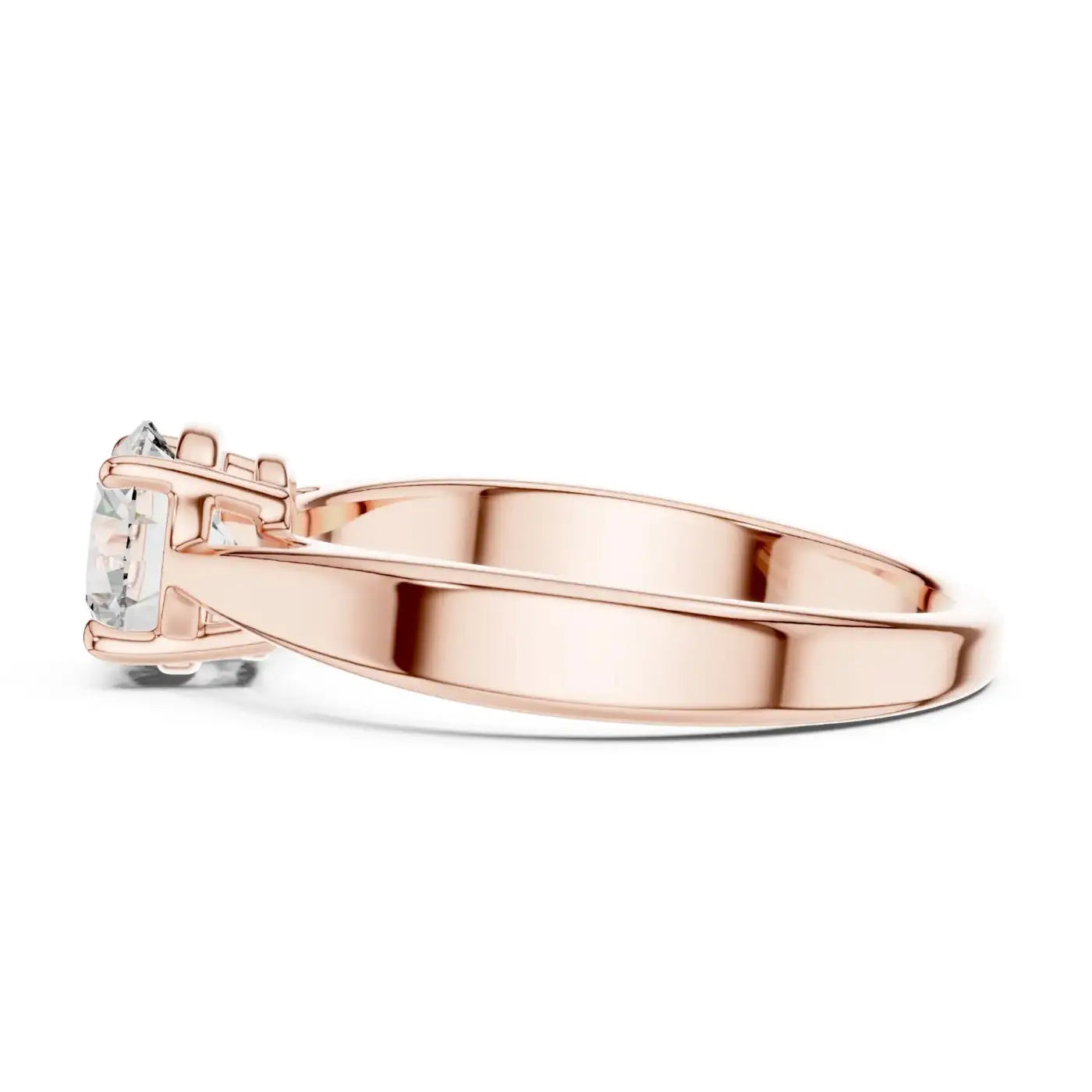 silver Radiant Love Solitaire Ring