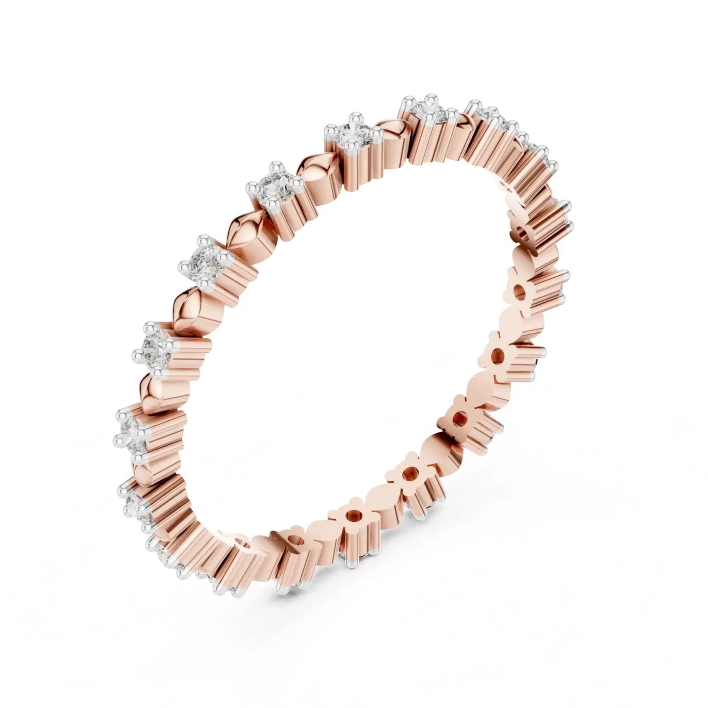 silver Blossom Diamond Band