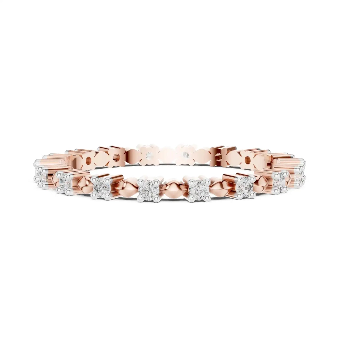 silver Blossom Diamond Band