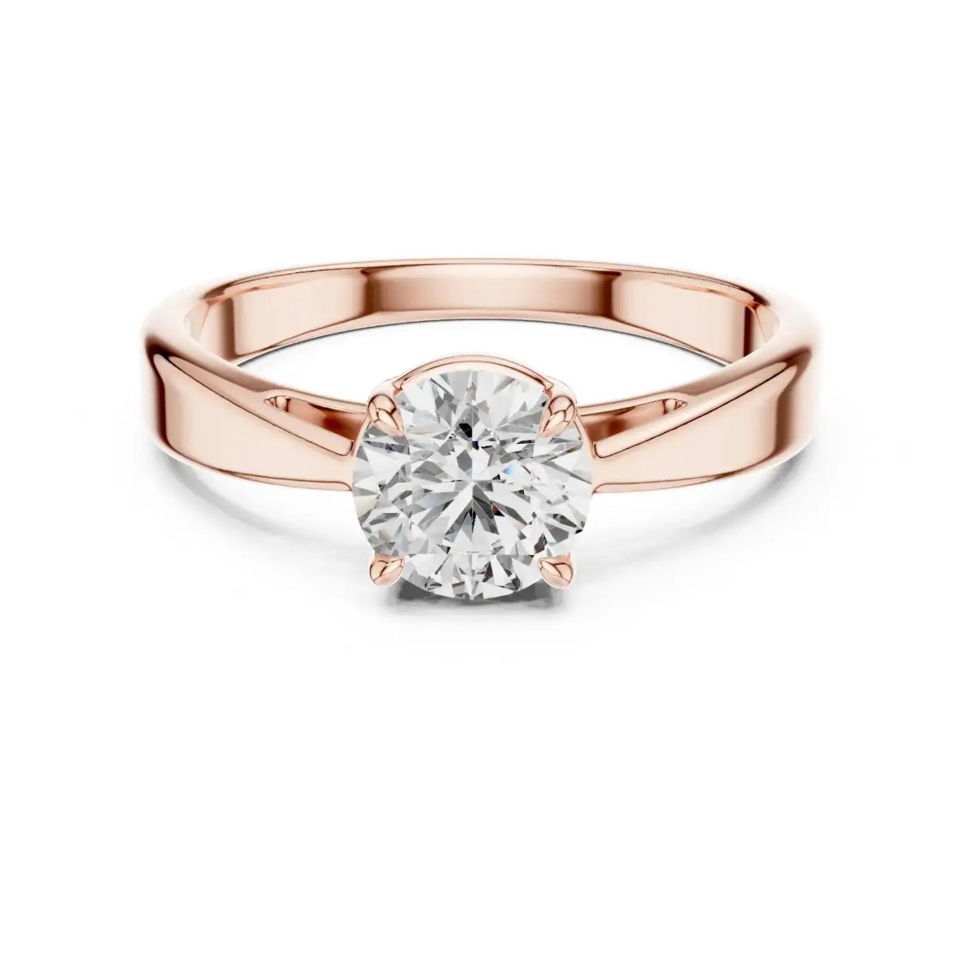 silver Radiant Love Solitaire Ring