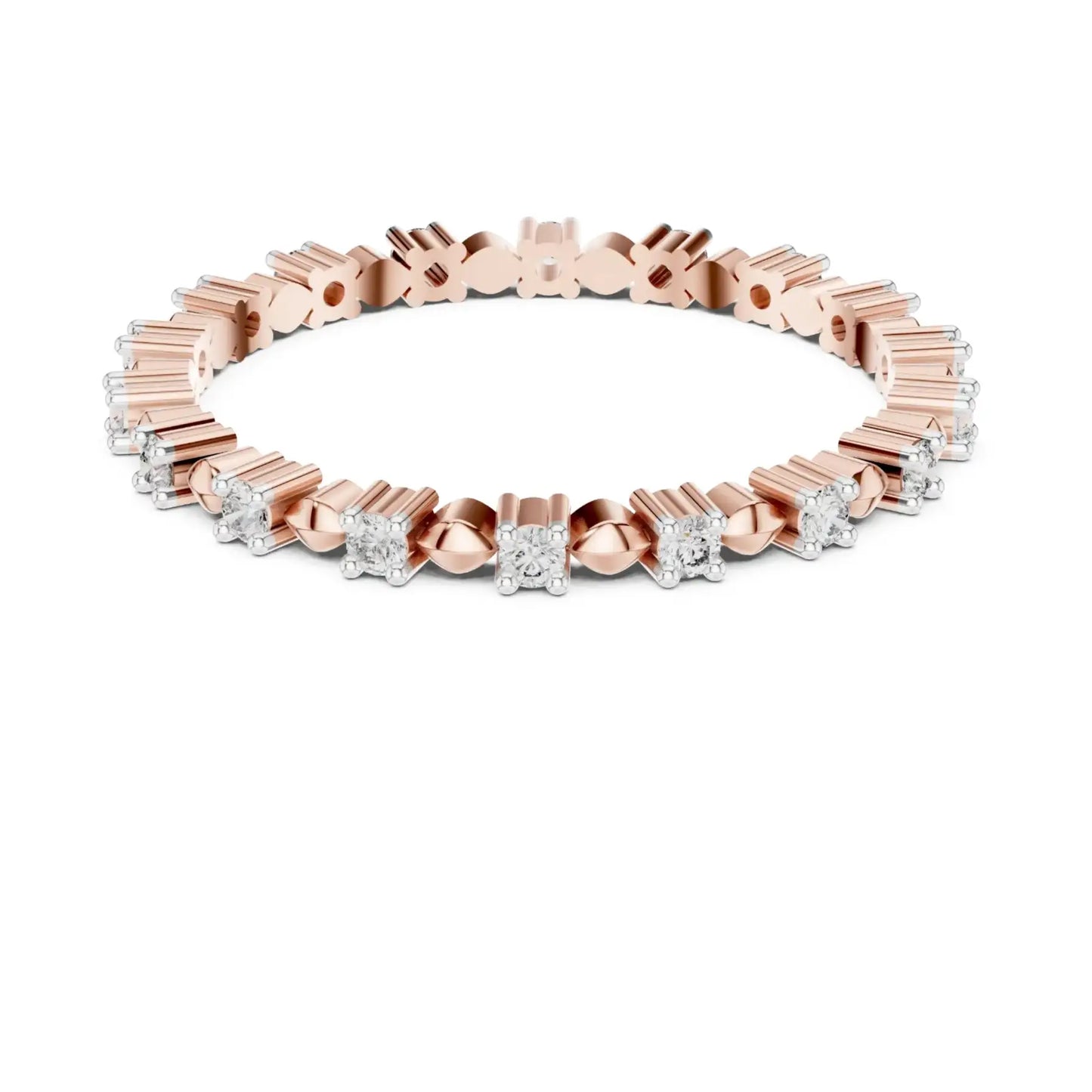 silver Blossom Diamond Band