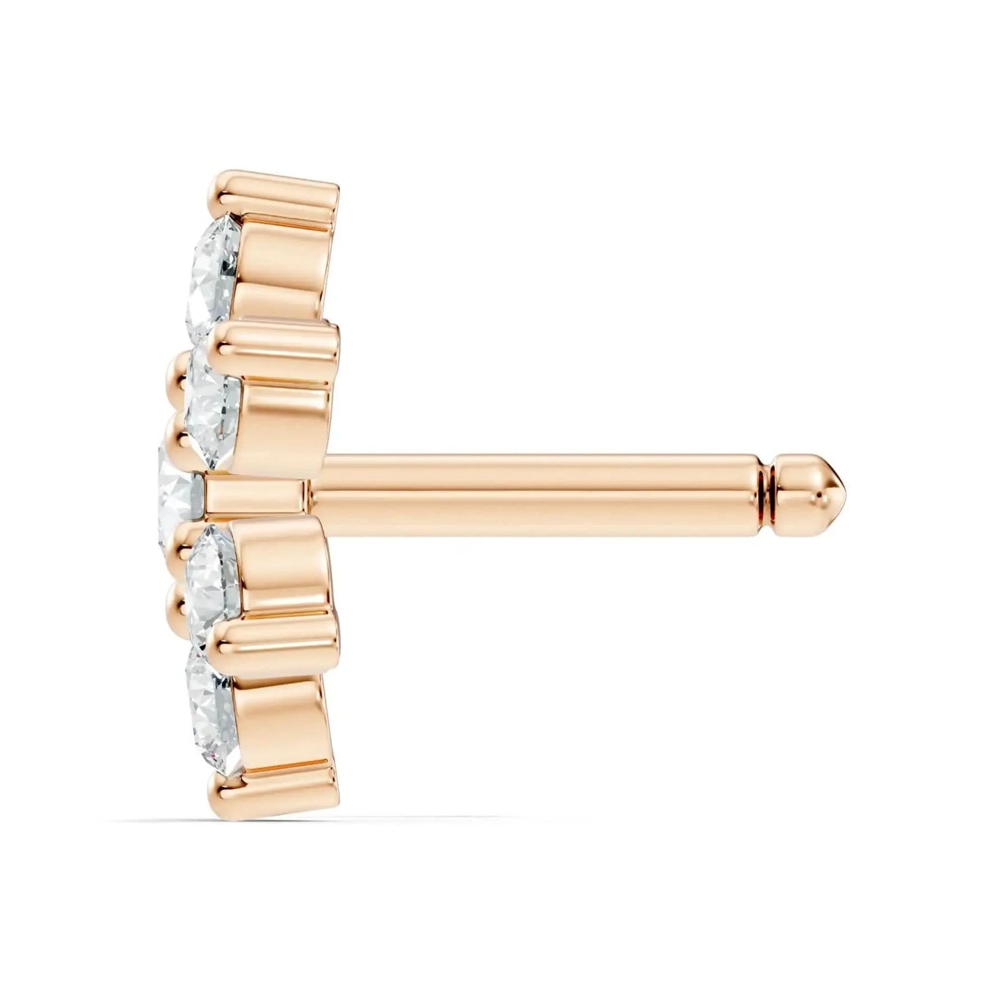 silver Flora Spark Nose Pin