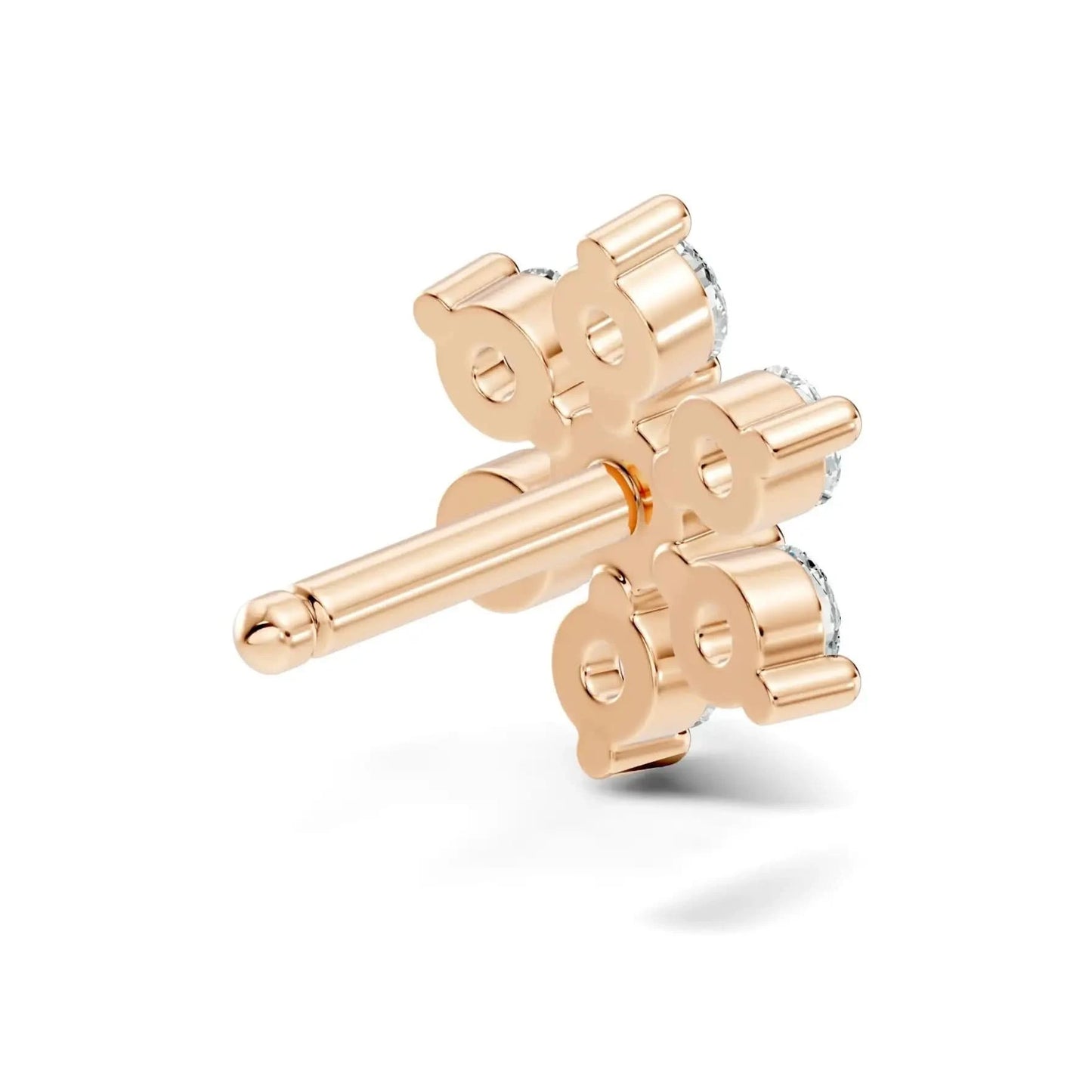 silver Flora Spark Nose Pin