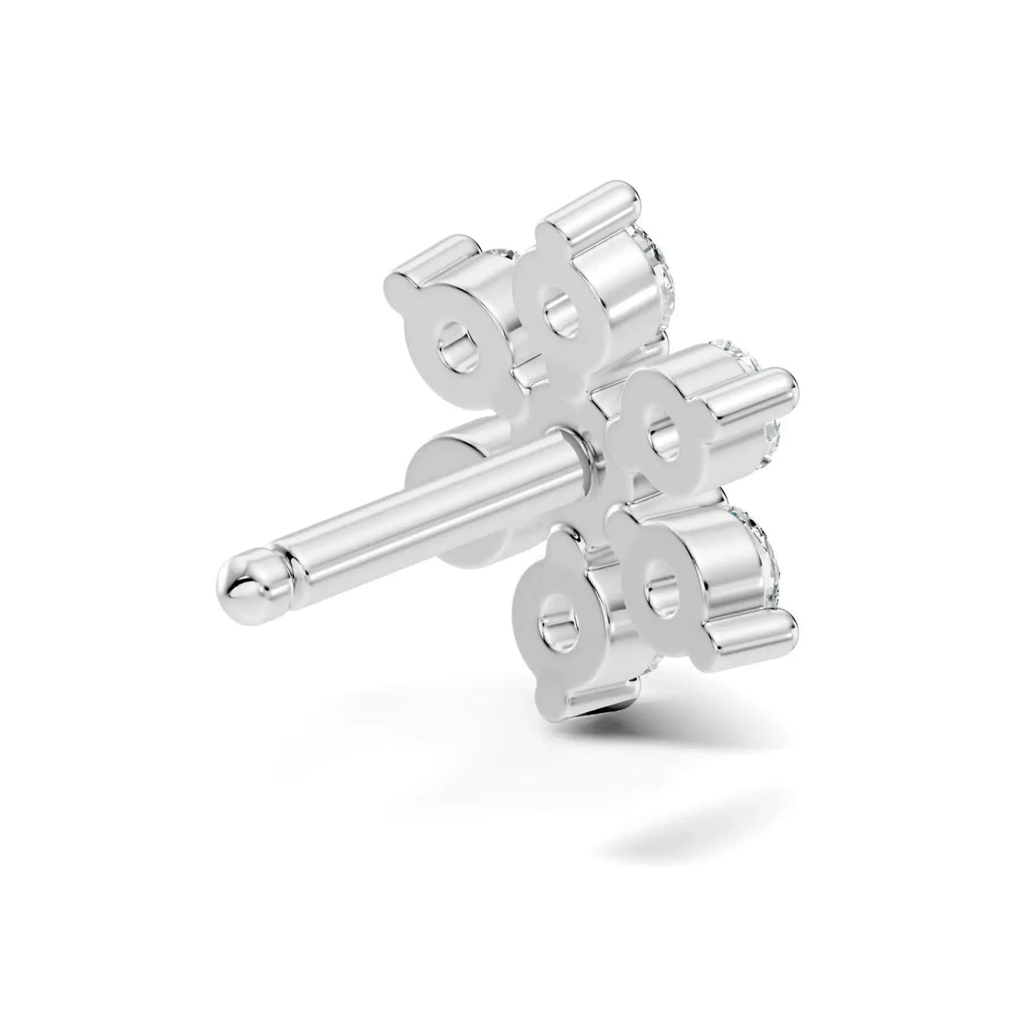 silver Flora Spark Nose Pin