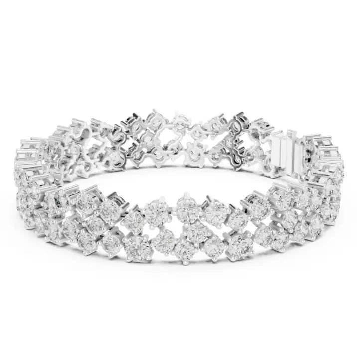 silver Premium Diamond Line Bracelet