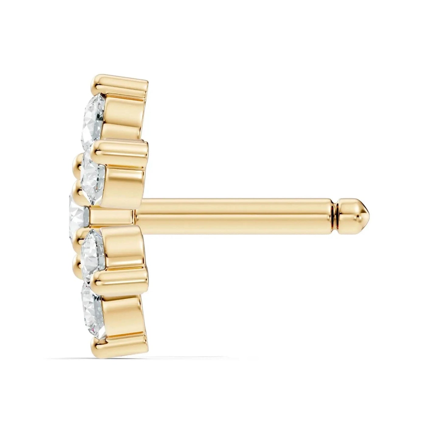 silver Flora Spark Nose Pin