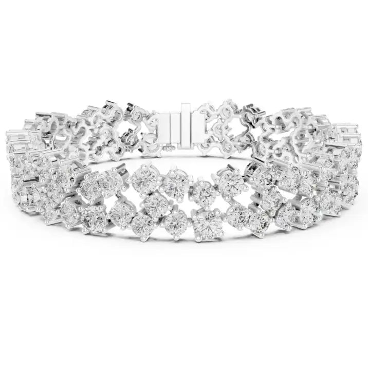 silver Premium Diamond Line Bracelet