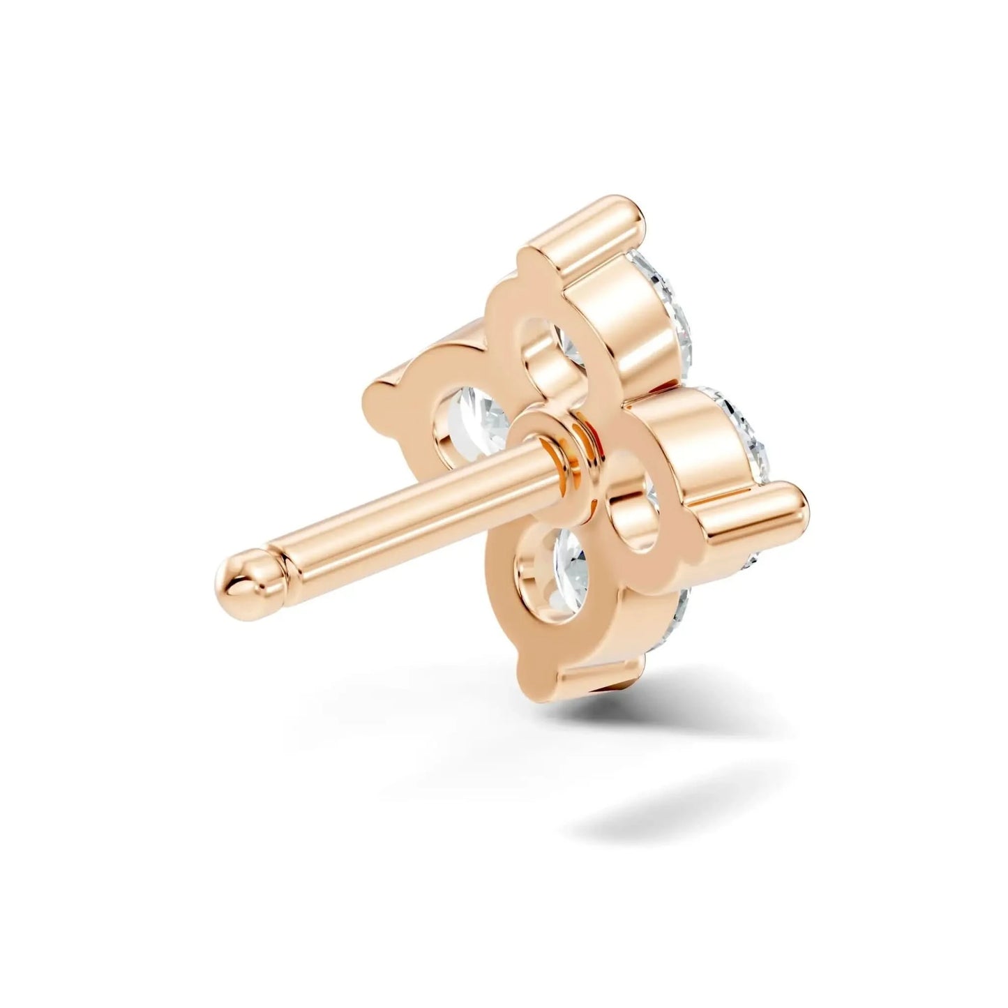 silver Diamond Blossom Nose Pin