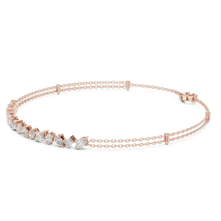 silver Classic Sparkle Link Bracelet