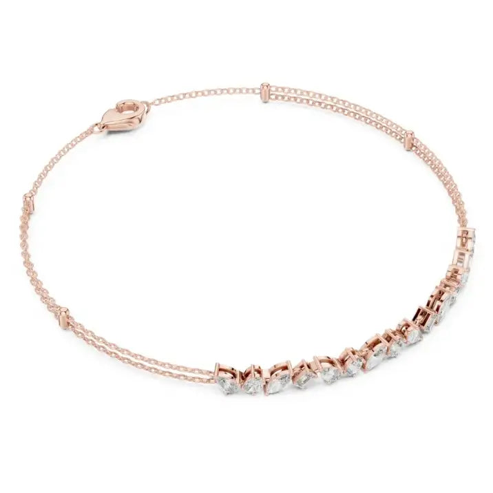 silver Classic Sparkle Link Bracelet