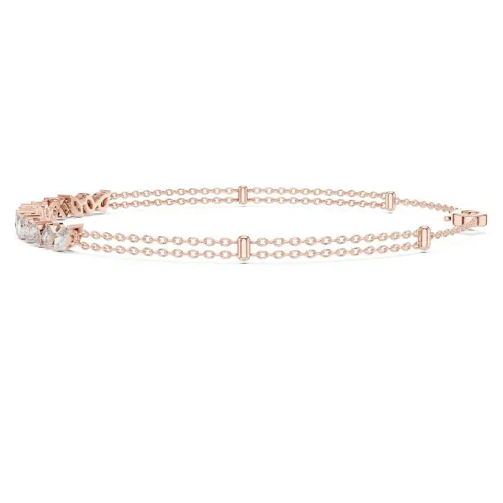 silver Classic Sparkle Link Bracelet