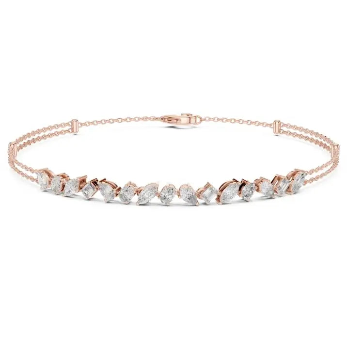 silver Classic Sparkle Link Bracelet