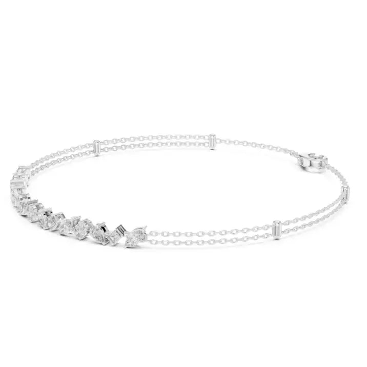 silver Classic Sparkle Link Bracelet