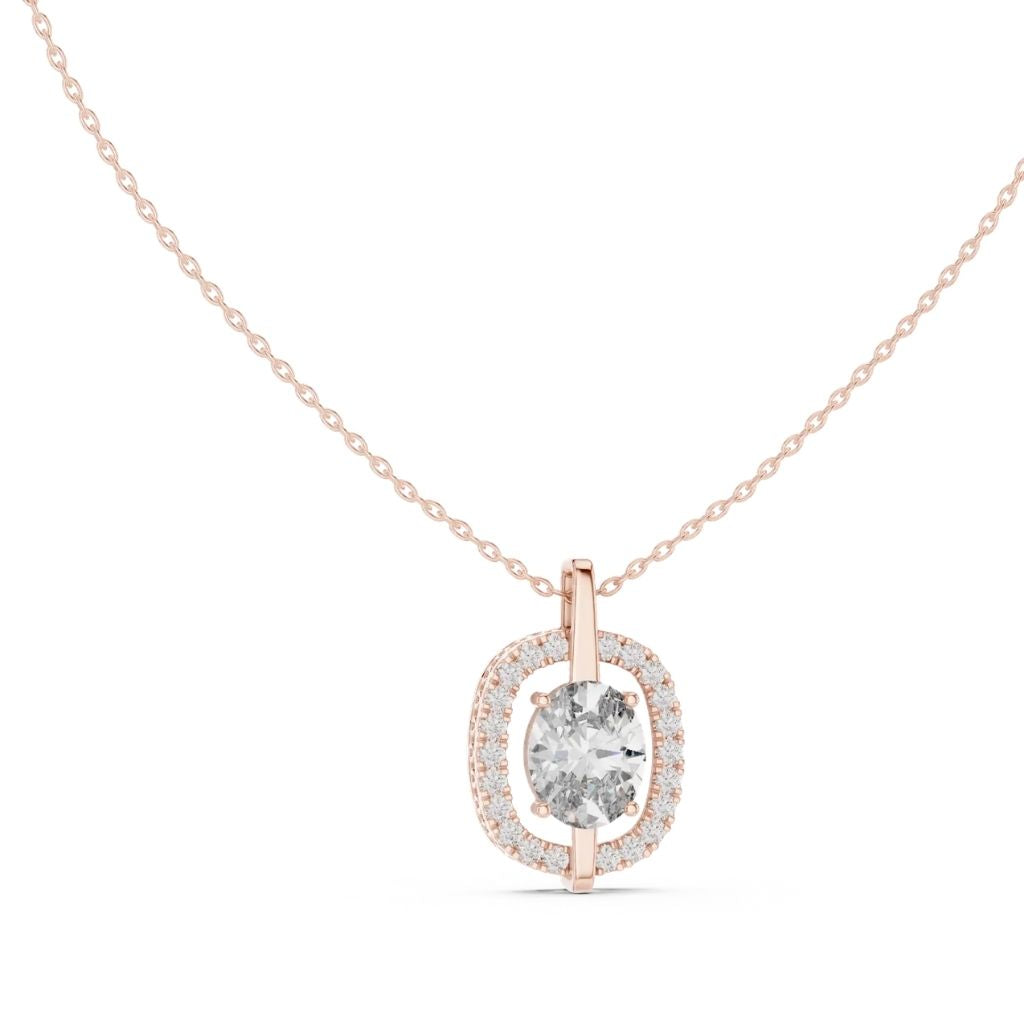 silver Brilliant Halo Pendant