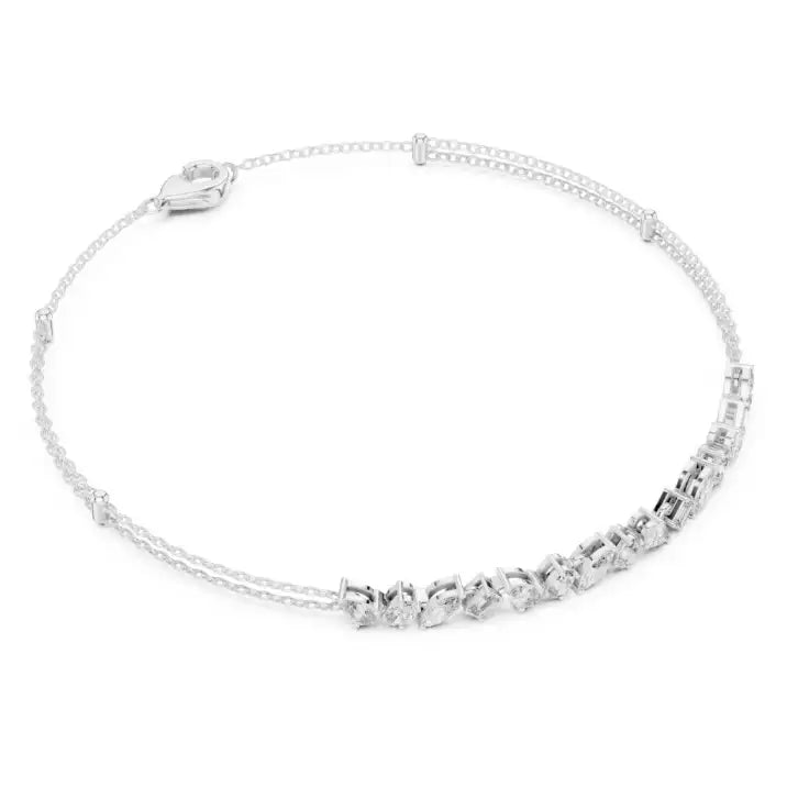 silver Classic Sparkle Link Bracelet